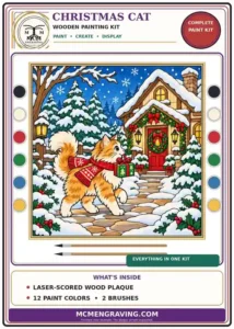 Christmas Cat package label