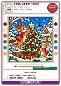 Reindeer Tree package label