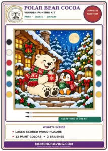 Polar Bear Cocoa package label