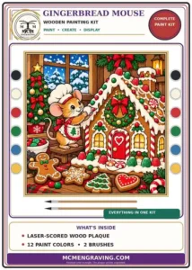 Gingerbread Mouse package label