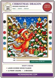 Christmas Dragon package label
