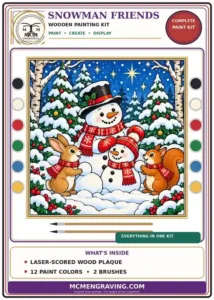 Snowman Friends package label