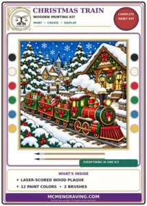 Christmas Train package label