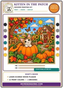 Kitten in the Patch package label