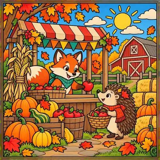 Harvest Festival finished coloring plaque sample