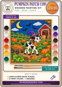 Pumpkin Patch Cow package label