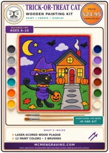 Trick-or-Treat Cat package label