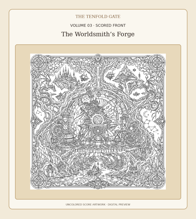 Volume 3 The Worldsmith's Forge uncolored scored front