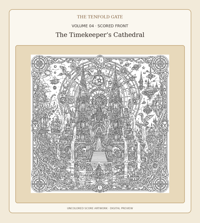 Volume 4 The Timekeeper's Cathedral uncolored scored front