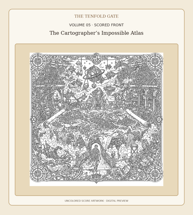 Volume 5 The Cartographer's Impossible Atlas uncolored scored front