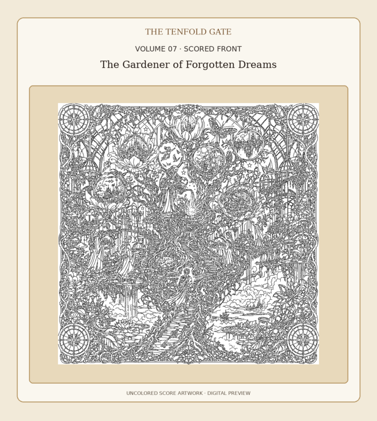 Volume 7 The Gardener of Forgotten Dreams uncolored scored front